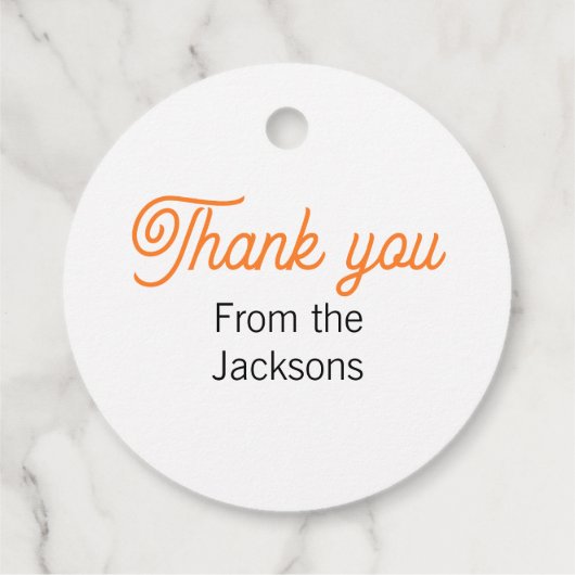 Cute Oranje Tabby Kitten Hartelijk dank Bedankjes Labels (Achterkant)