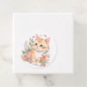 Cute Oranje Tabby Kitten Hartelijk dank Bedankjes Labels (In situ)