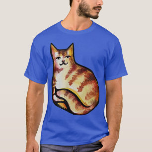 Cute Oranje Tabby Kitty Cat Art Fun cat mama T-shirt