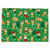 Cute Oranje Tabby met kerstmis - Grote cadeau Groot Cadeauzakje (Achterkant)