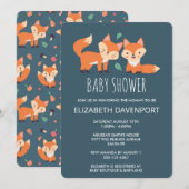 Cute Oranje Vossen Baby Shower (Voorkant / Achterkant)