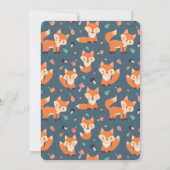Cute Oranje Vossen Baby Shower (Achterkant)
