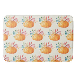 Cute Oranje Waterverf Pumpkin Pattern Badmat