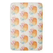 Cute Oranje Waterverf Pumpkin Pattern Badmat (Voorkant Verticaal)