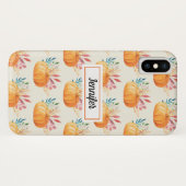 Cute Oranje Waterverf Pumpkin Pattern Case-Mate iPhone Case (Achterkant (horizontaal))