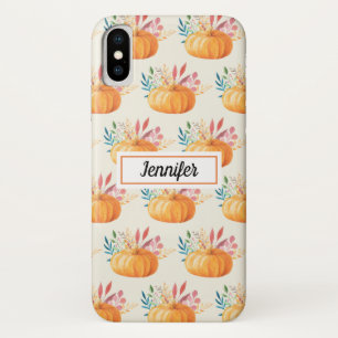 Cute Oranje Waterverf Pumpkin Pattern Case-Mate iPhone Case