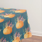 Cute Oranje Waterverf Pumpkin Pattern Tafelkleed (Voorbeeld)
