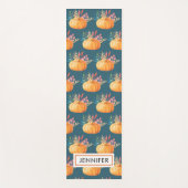 Cute Oranje Waterverf Pumpkin Pattern Yogamat (Voorkant)