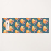 Cute Oranje Waterverf Pumpkin Pattern Yogamat (Voorkant (horizontaal))