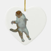 Cute oranje white Cat Ornament (Achterkant)