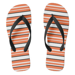 Cute oranje witte strepen teenslippers