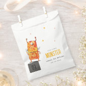 Cute Oranje Yellow One Eyed Monster Kids Birthday Bedankzakje (Geknipt)