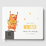 Cute Oranje Yellow One Eyed Monster Kids Birthday Gastenboek<br><div class="desc">Cute One Eyed Monster Kinder Collectie - het is een Cute Elegant Simple Minimal waterverf Illustration of schattig klein monster met vleugels en hart, met kleurrijk uiterlijk perfect voor je kleine leuke verjaardagen en feestdagen. Het is zeer gemakkelijk om, met uw persoonlijke details aan te passen. Als u een ander...</div>