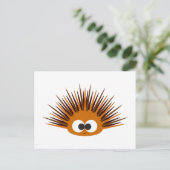 Cute Oranje Zee Urchin Briefkaart (Staand voorkant)