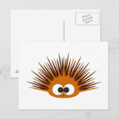 Cute Oranje Zee Urchin Briefkaart (Voorkant / Achterkant)