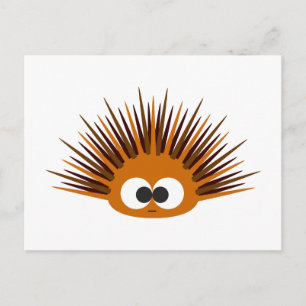 Cute Oranje Zee Urchin Briefkaart