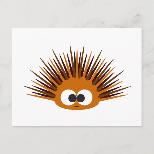 Cute Oranje Zee Urchin Briefkaart (Voorkant)