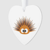 Cute Oranje Zee Urchin Ornament (voorkant)