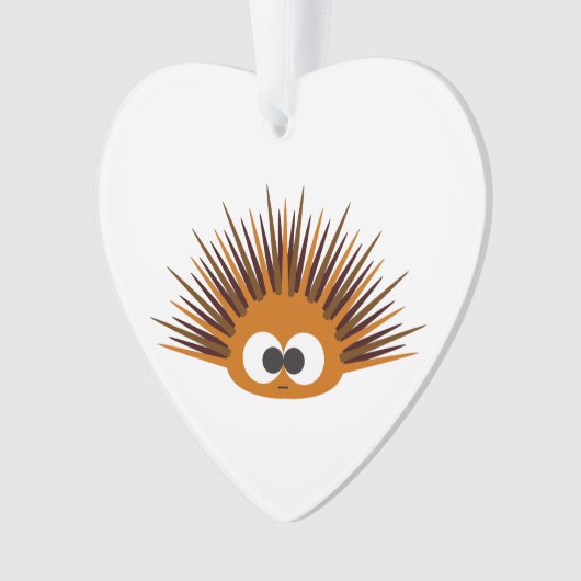 Cute Oranje Zee Urchin Ornament (voorkant)