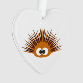 Cute Oranje Zee Urchin Ornament (voorkant)