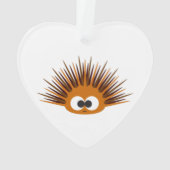 Cute Oranje Zee Urchin Ornament (achterkant)
