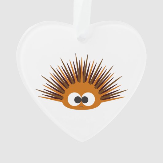 Cute Oranje Zee Urchin Ornament (achterkant)