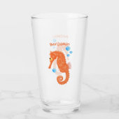 Cute oranje zeepaardbelletjes cartoon illustratie glas (Achterkant)