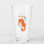 Cute oranje zeepaardbelletjes cartoon illustratie glas (Voorkant)