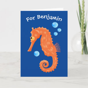 Cute oranje zeepaardbelletjes cartoon illustratie kaart