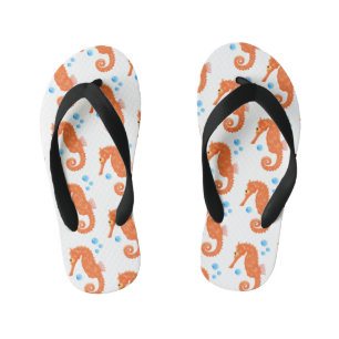 Cute oranje zeepaardbelletjes cartoon illustratie kinder teenslippers
