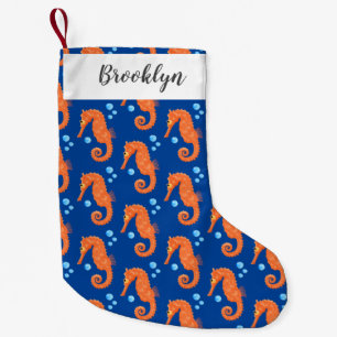 Cute oranje zeepaardbelletjes cartoon illustratie kleine kerstsok