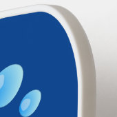 Cute oranje zeepaardbelletjes cartoon illustratie pickleball paddle (Links Detail)