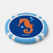 Cute oranje zeepaardbelletjes cartoon illustratie poker chips (Enkel)