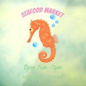 Cute oranje zeepaardbelletjes cartoon illustratie raamsticker (Vel 3)