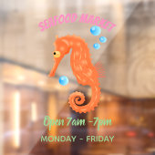 Cute oranje zeepaardbelletjes cartoon illustratie raamsticker (Vel 2)