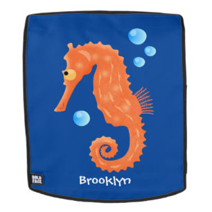 Cute oranje zeepaardbelletjes cartoon illustratie rugtassen