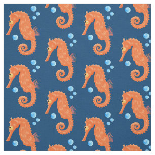 Cute oranje zeepaardbelletjes cartoon illustratie stof