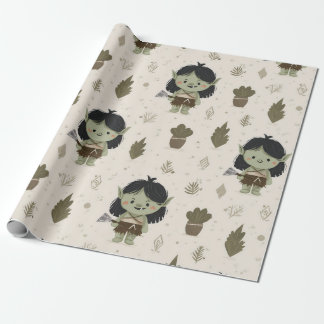 Cute Orc Girl Wrapping Paper Cadeaupapier