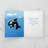 Cute Orca Get WHALE (Wel binnenkort) Kaart (Binnen)