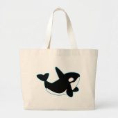 Cute Orca (Killer Whale) Grote Tote Bag (Voorkant)
