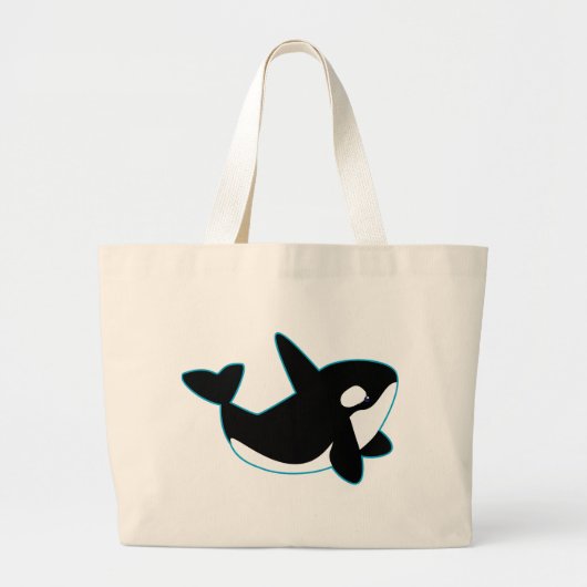 Cute Orca (Killer Whale) Grote Tote Bag (Voorkant)