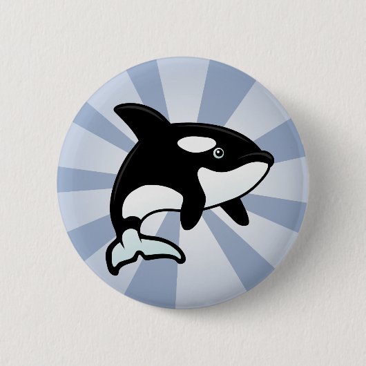 Cute Orca/Killer Whale Ronde Button 5,7 Cm (Voorkant)