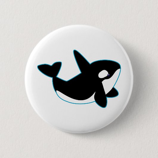 Cute Orca (Killer Whale) Ronde Button 5,7 Cm (Voorkant)