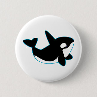 Cute Orca (Killer Whale) Ronde Button 5,7 Cm