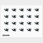 Cute Orca (Killer Whale) Ronde Sticker (Vel)