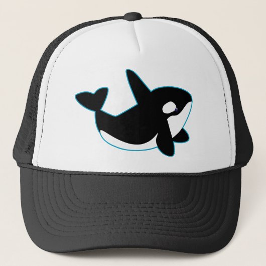 Cute Orca (Killer Whale) Trucker Pet (Voorkant)