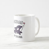 Cute Orca Pandas van het Zee Doodle Funny Koffiemok (Voorkant rechts)