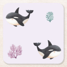 Cute Orca Walvis Patroon Oceaan Zeeleven Babykamer
