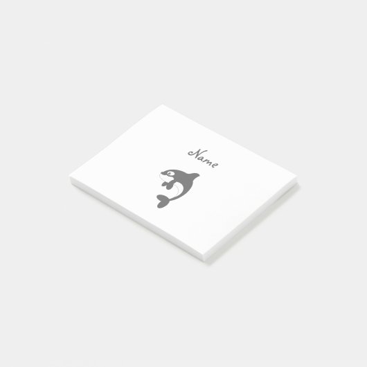 Cute orca walvis post-it® notes (Schuin)