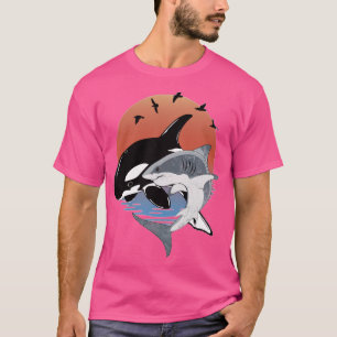 Cute Orca Whale and Shark Samoa Polynesia T-shirt